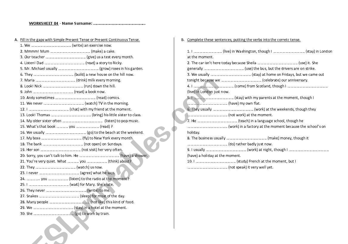 Adjectives and Adverbs worksheet