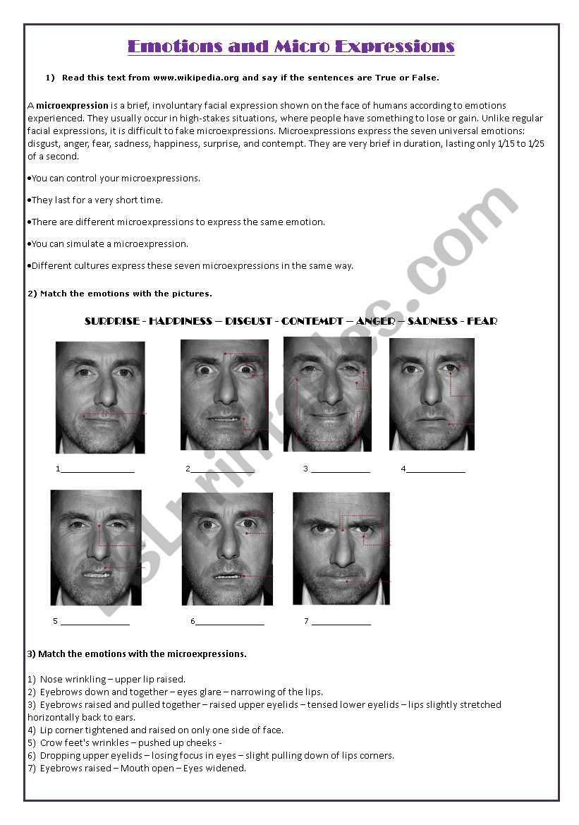 Emotions and Micro Expressions - Lie to me