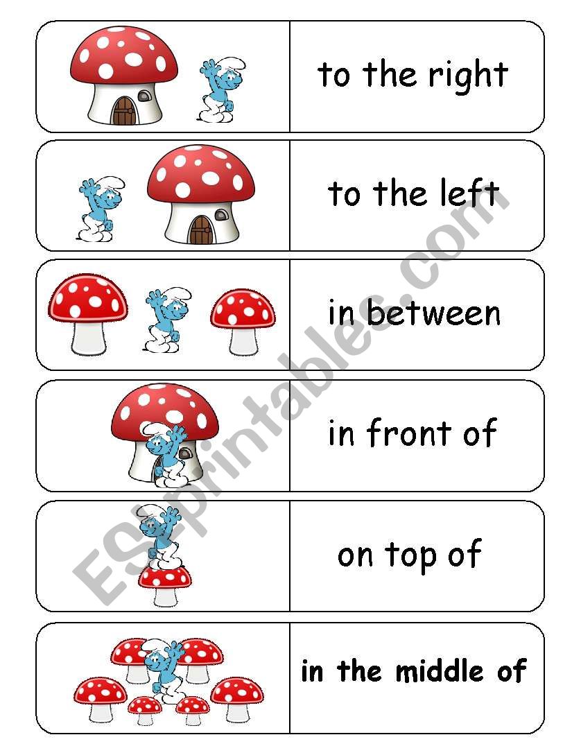 Where is the Smurf Preposition Dominoes and Memory Cards 21 Page Set