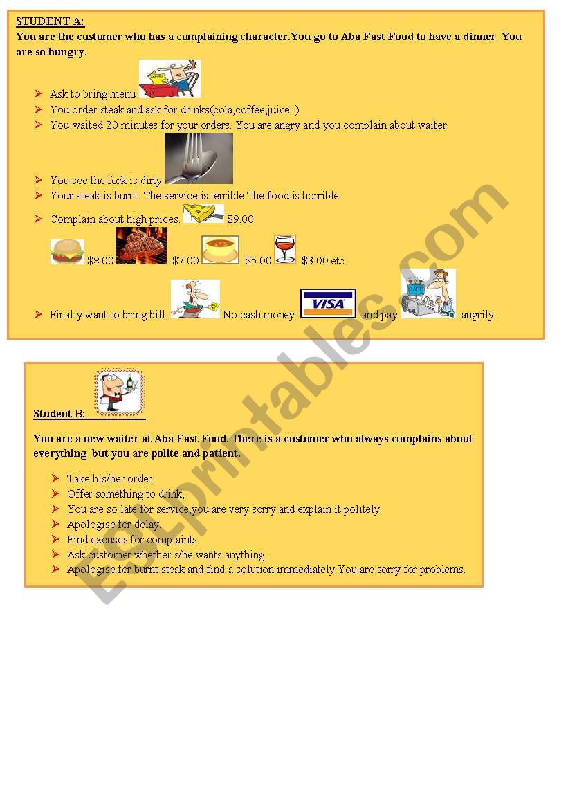 role card worksheet