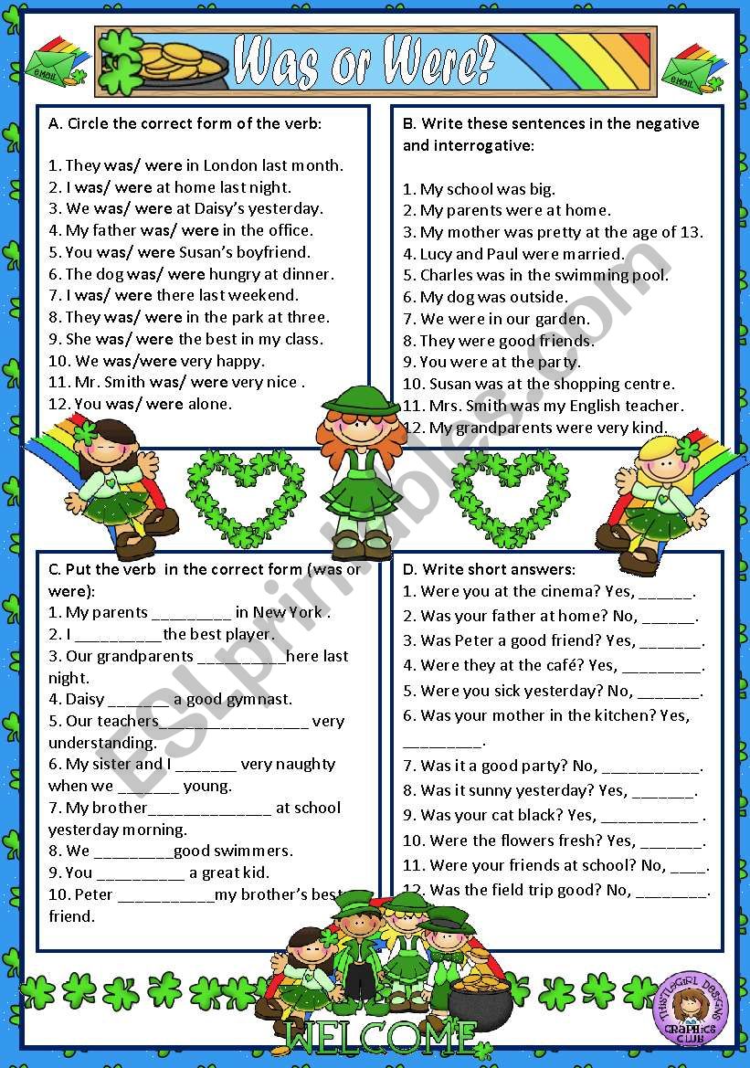 PAST SIMPLE - TO BE worksheet