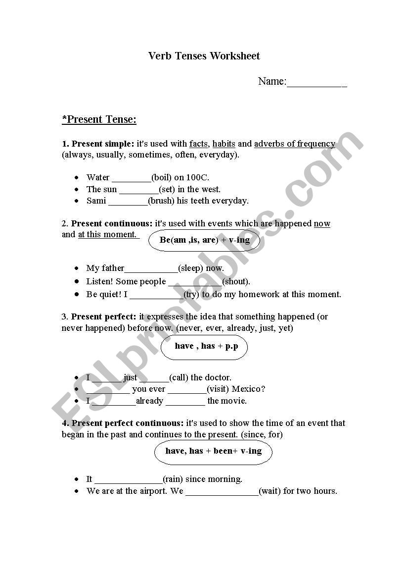 english-worksheets-verb-tenses