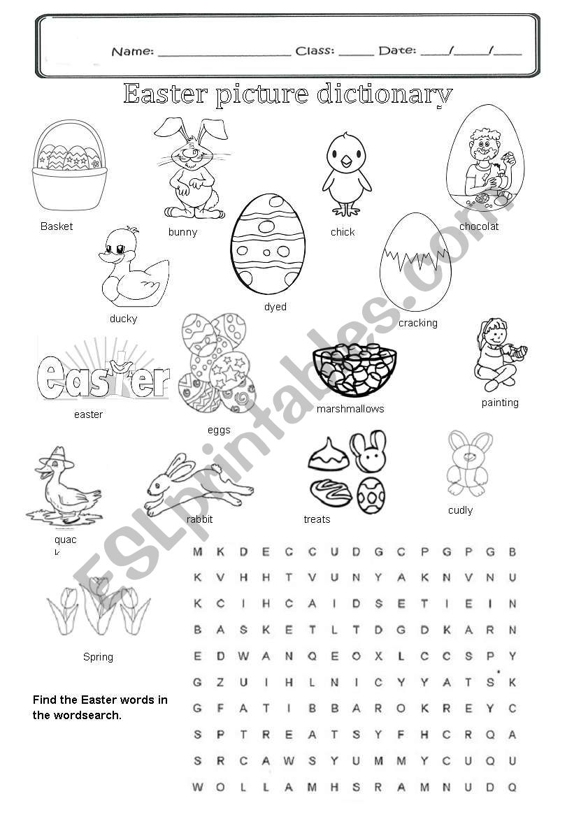 easter worksheet