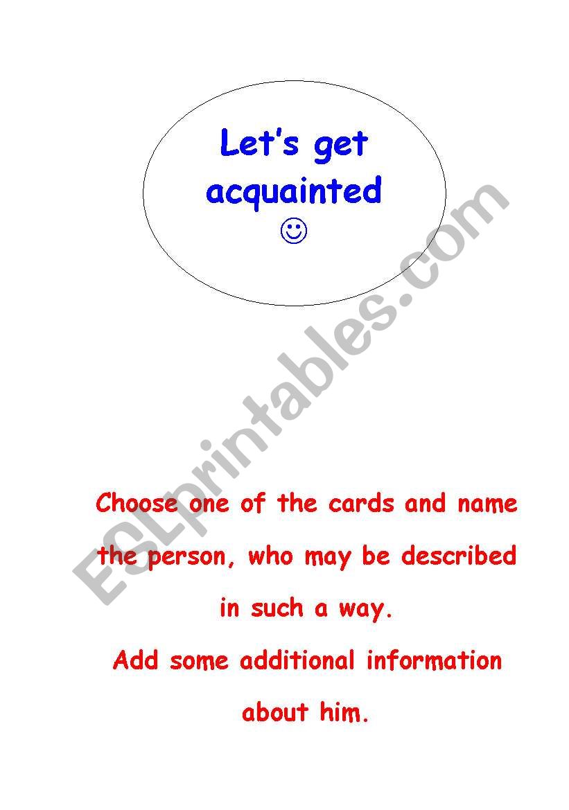 Introducing worksheet
