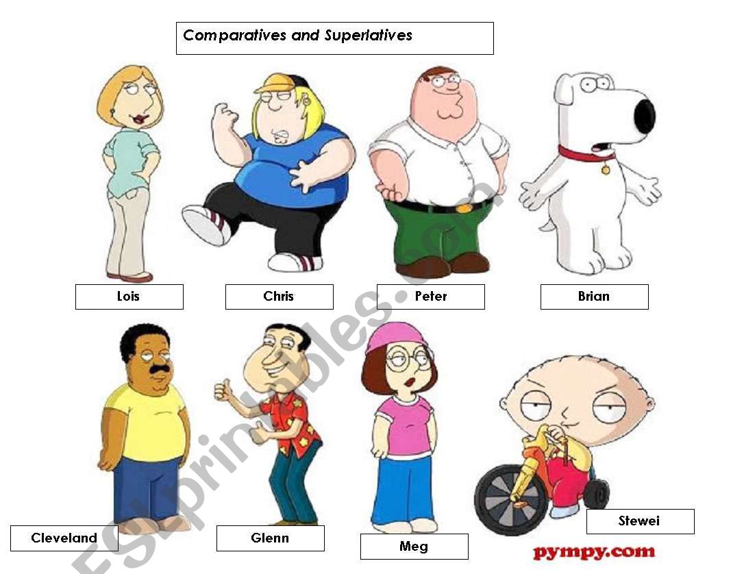 Comparatives and Superlative Board game