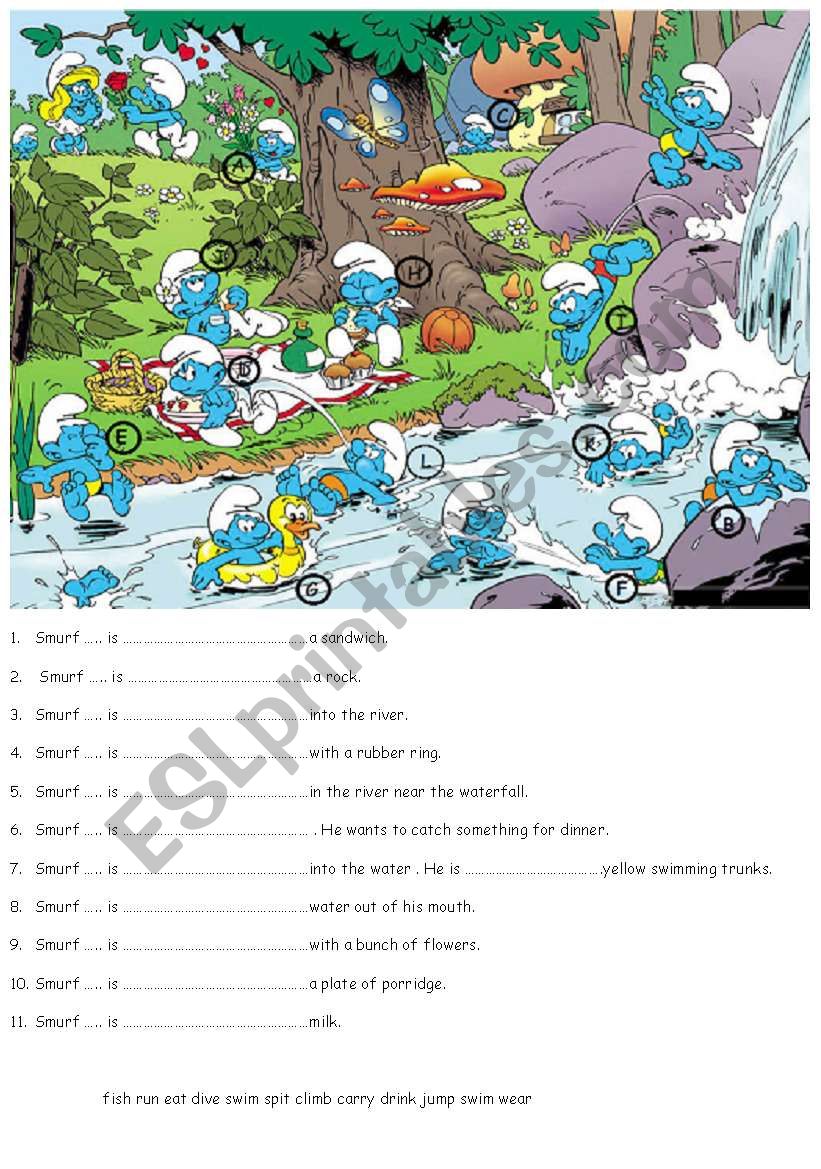 In the smurfs village 2 (near the river)