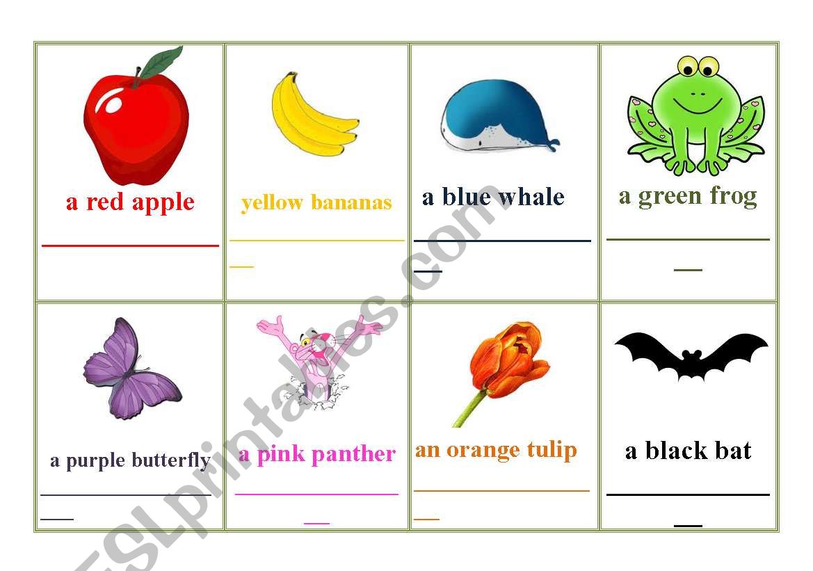 Colours  worksheet