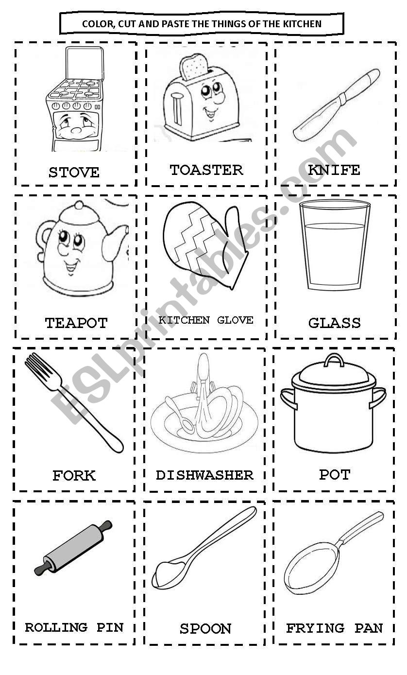 My Kitchen worksheet