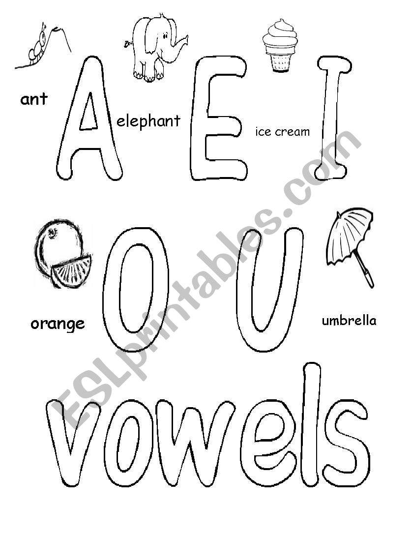 Vowels worksheet