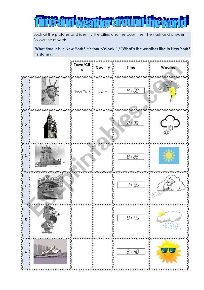 weather worksheet