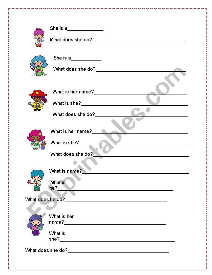 Jobs 2 worksheet