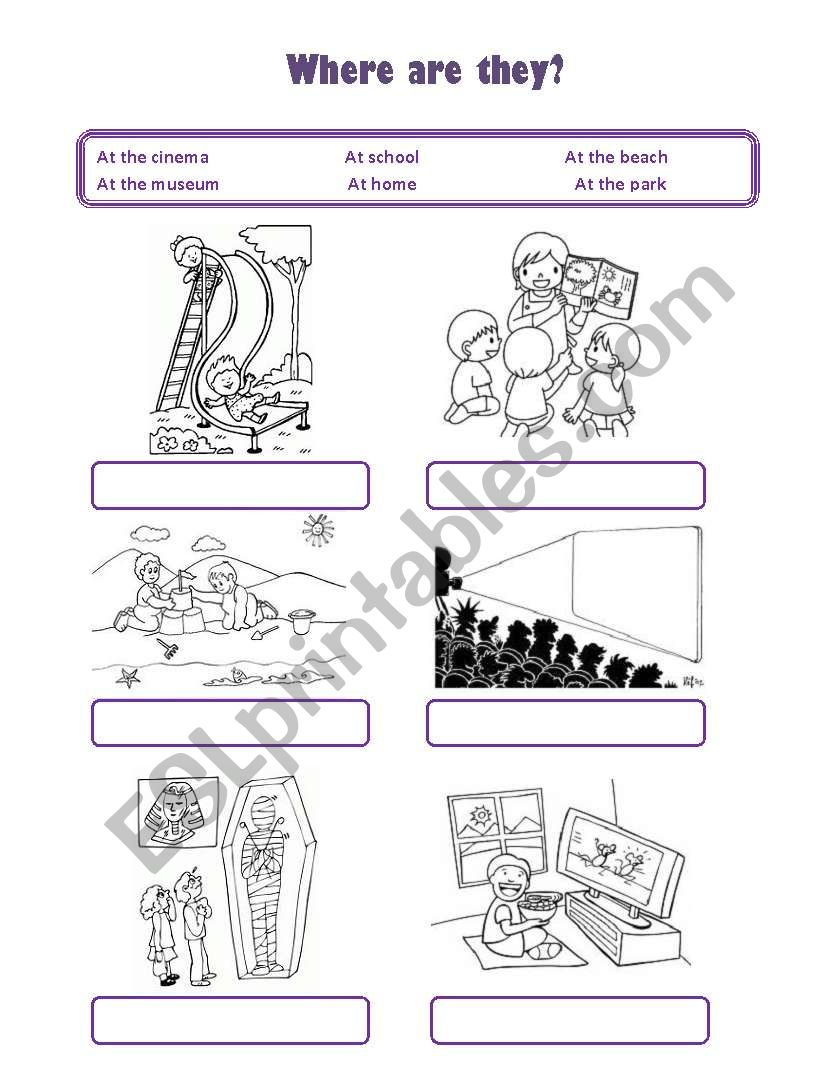 Places worksheet