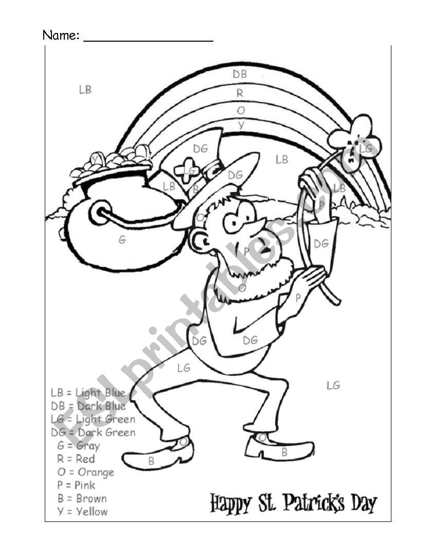 St Patricks Day - Colouring sheet