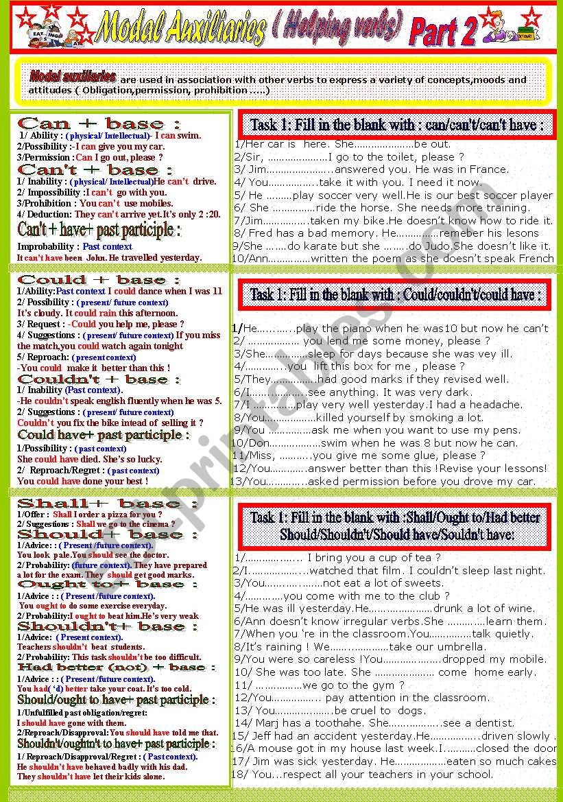 Modals ( Part 2) worksheet