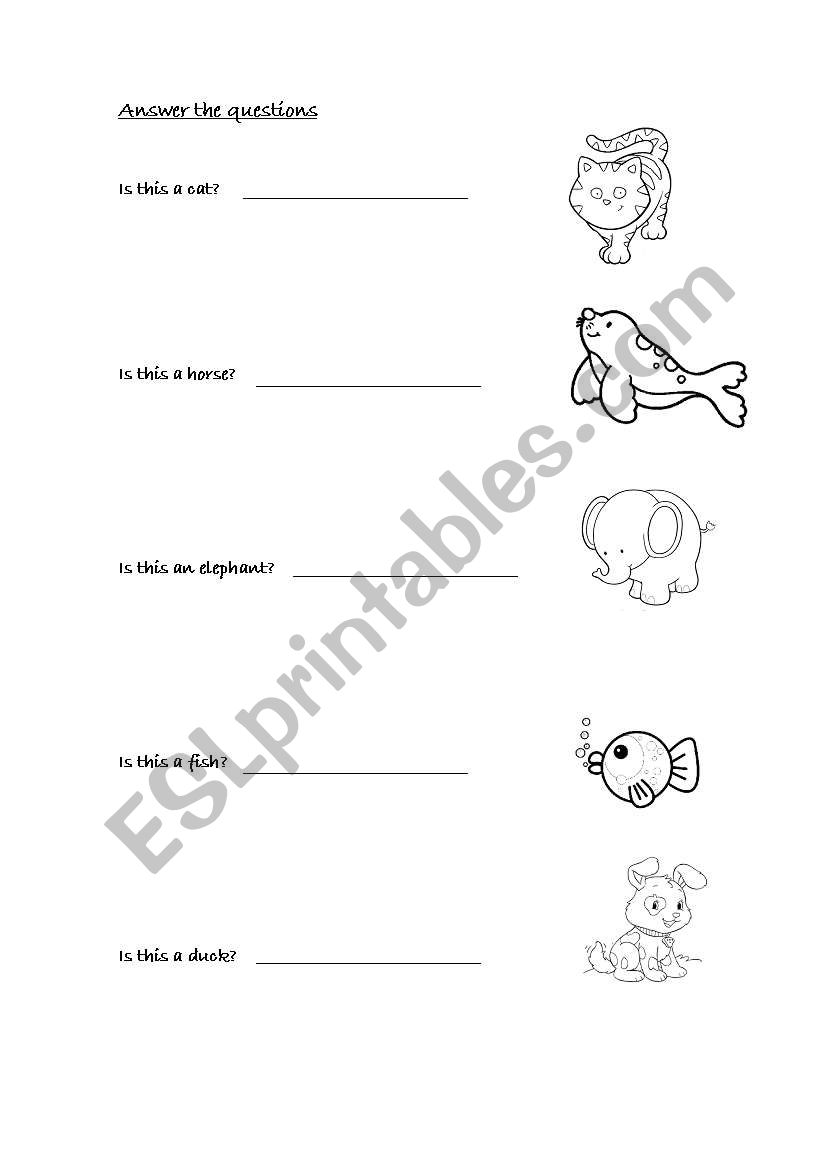 Animals - Is this a ...? worksheet