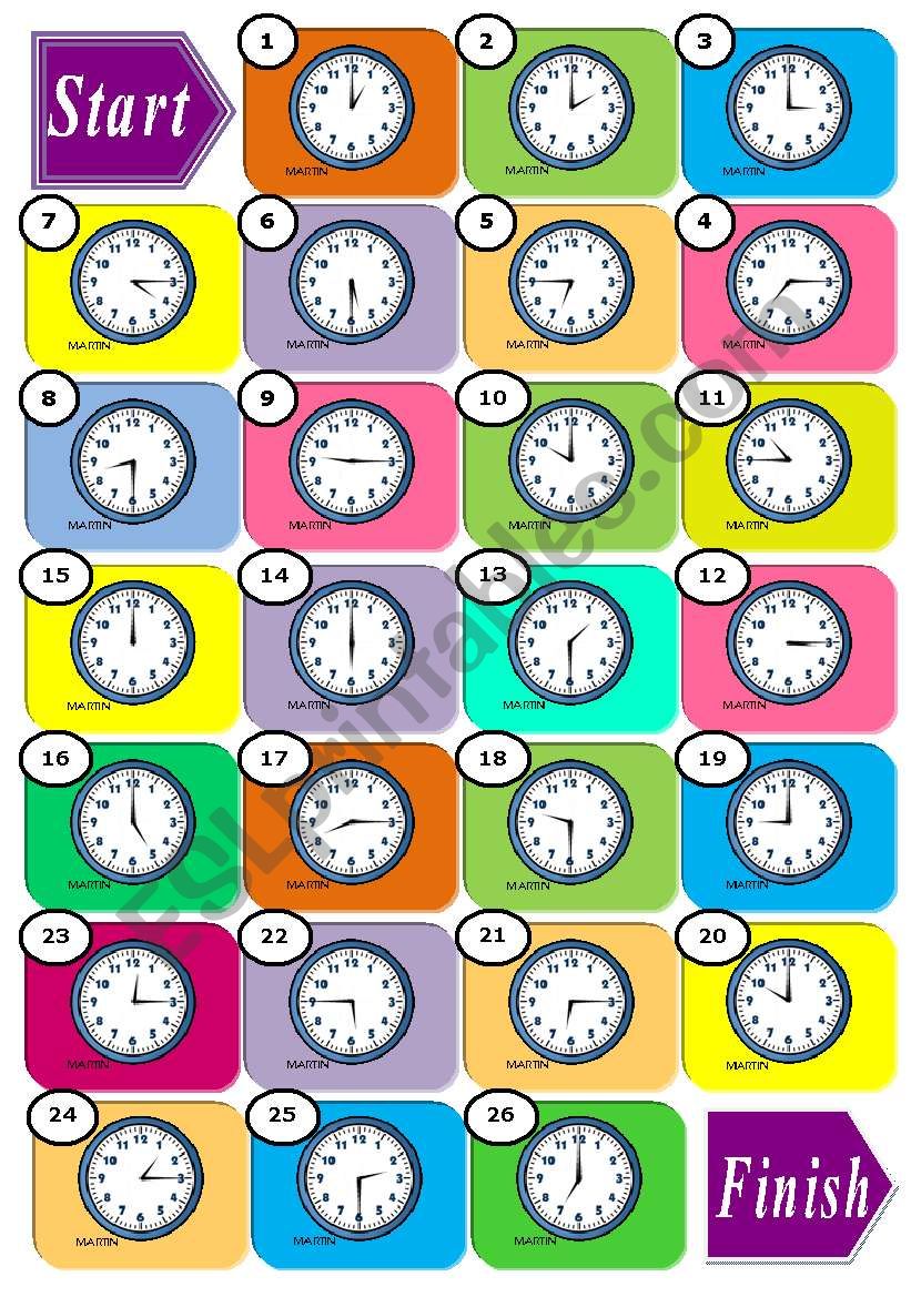 *** The Time Boardgame *** worksheet