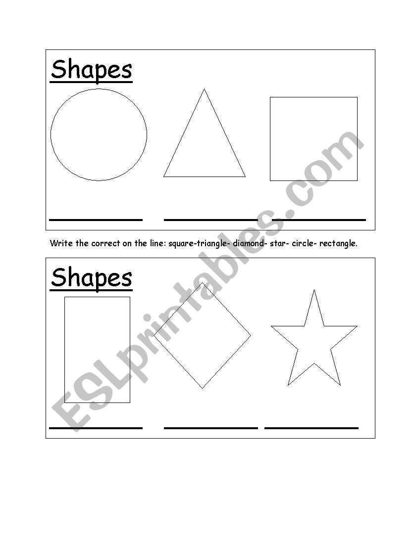 Shapes worksheet