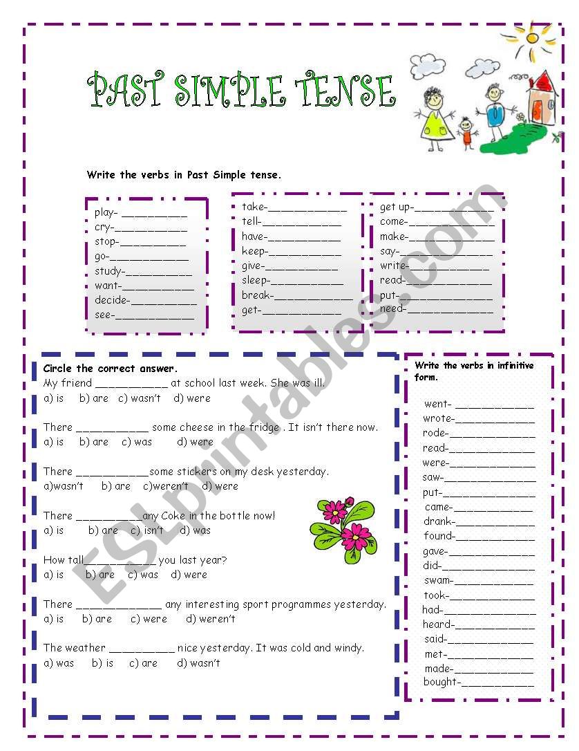 Past simple worksheet