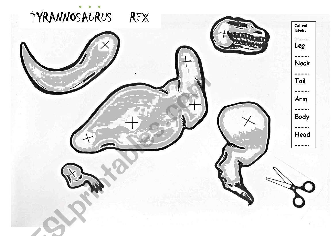 how to make a cut out dinosaur puppet - parts1 & 2