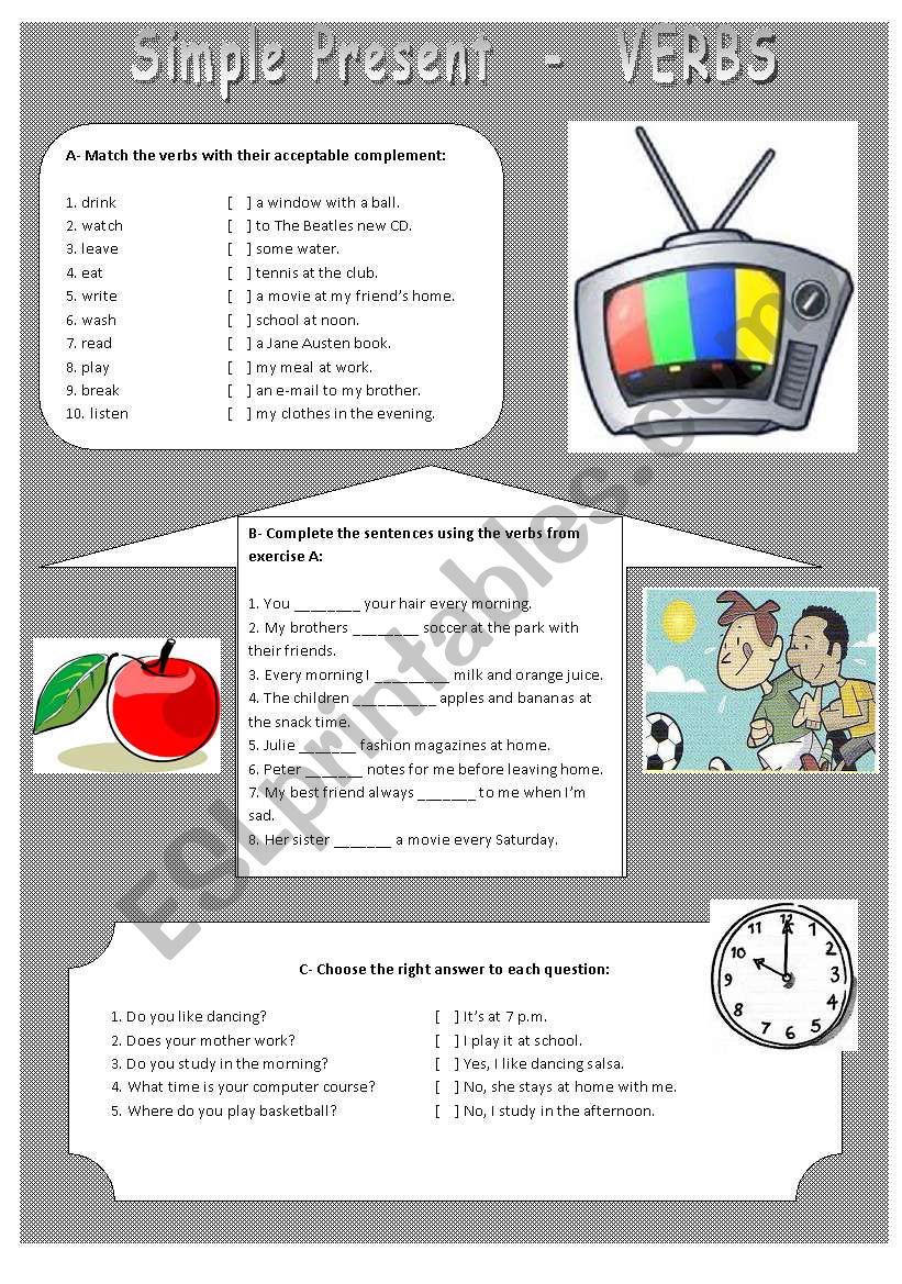 Simple Present Tense worksheet