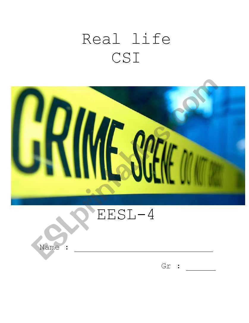 Real life CSIs worksheet