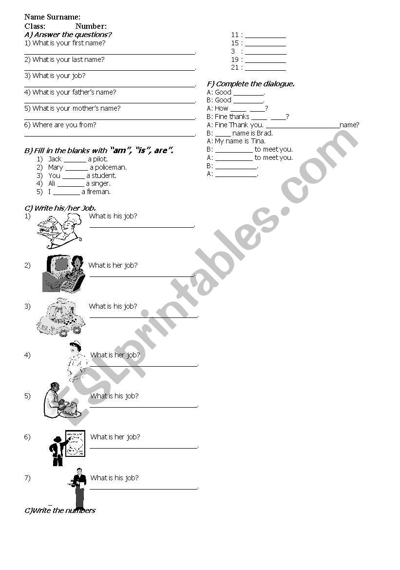 EASY QUIZ 5 worksheet