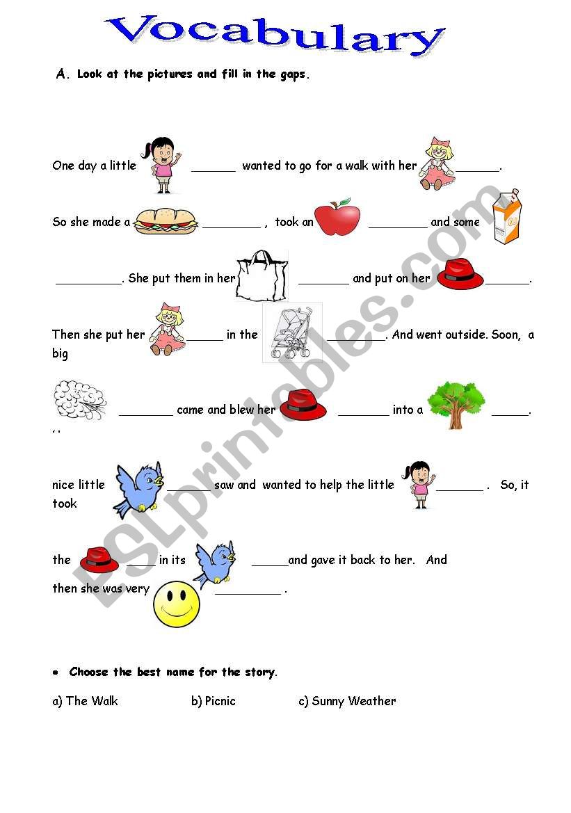 vocabulary worksheet