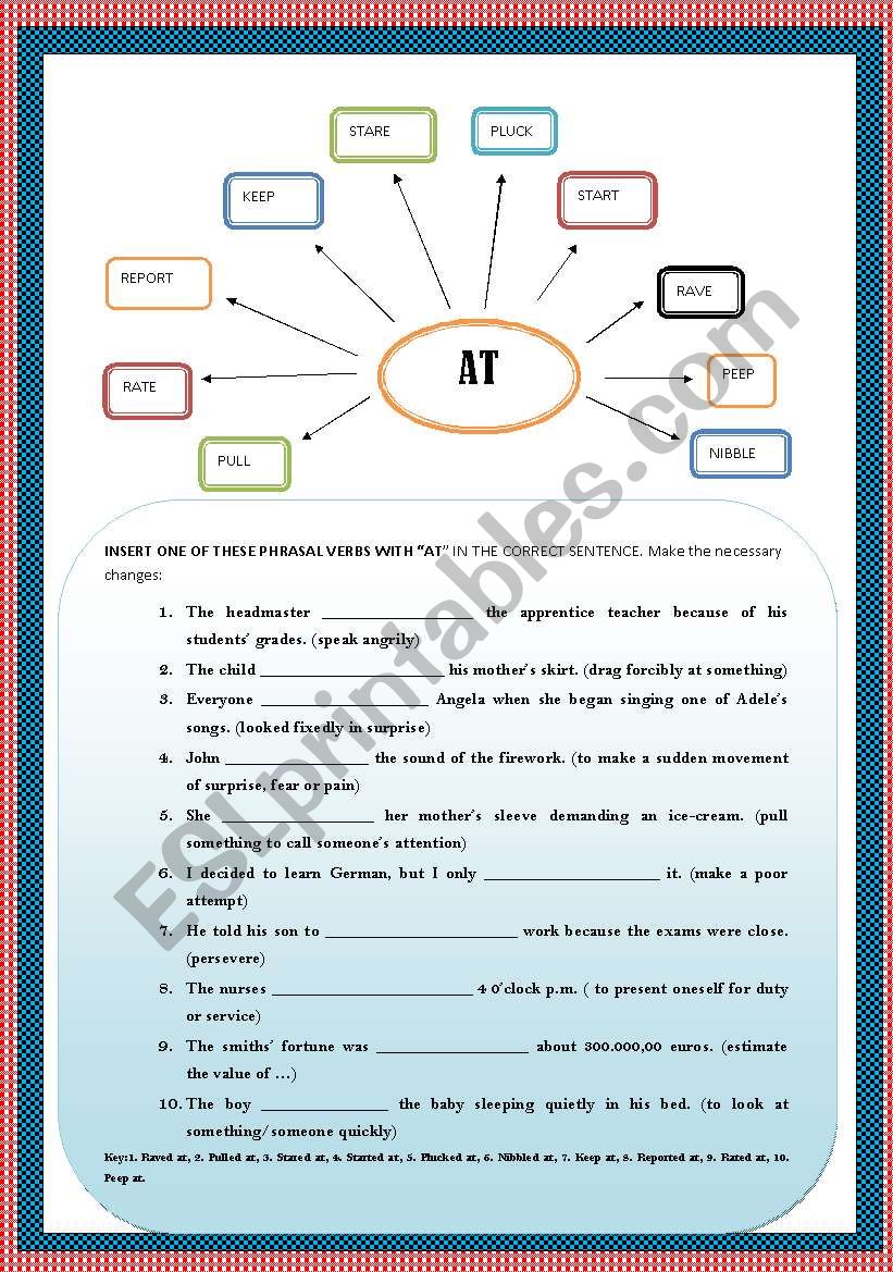 PHRASAL VERBS WITH 