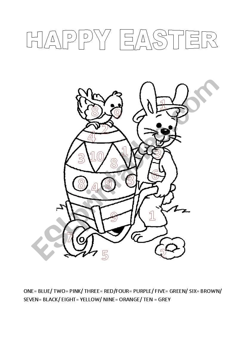 HAPPY EASTER worksheet