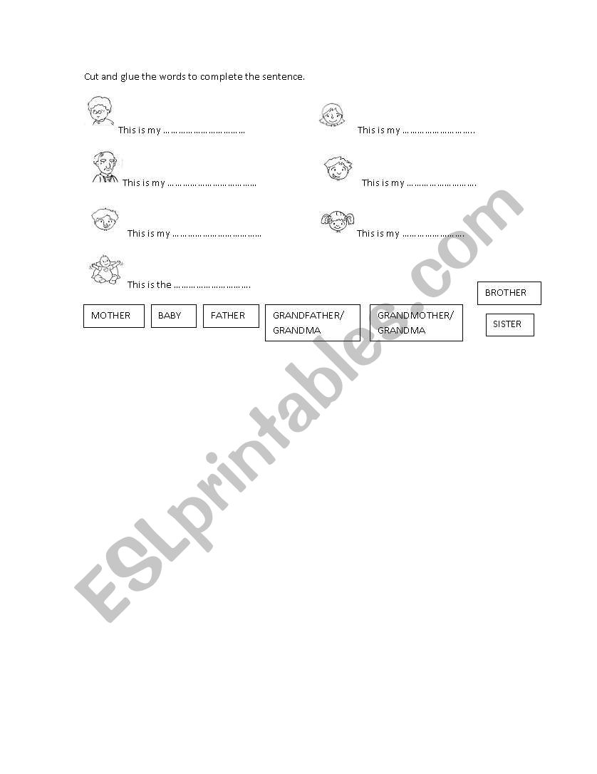 family worksheet