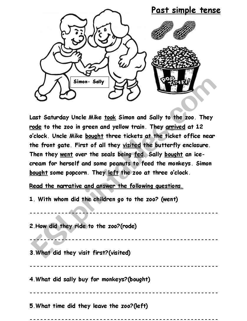 past simple worksheet