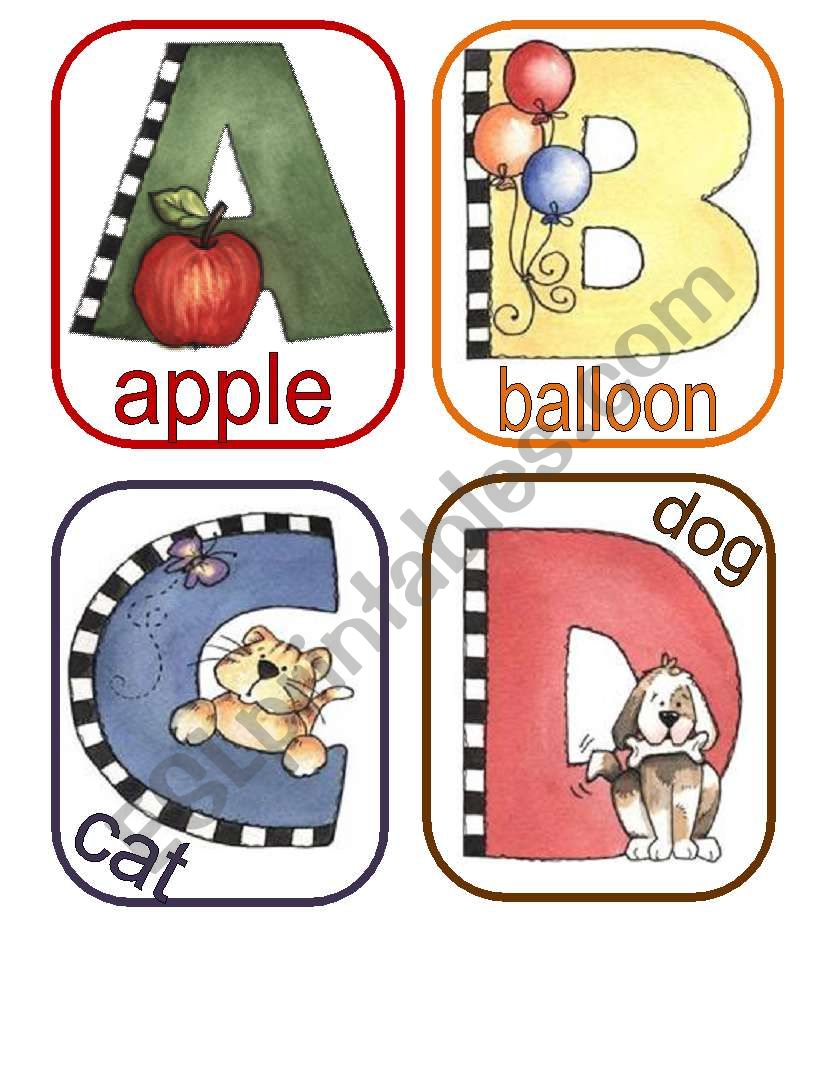 Alphabet Flash Card worksheet