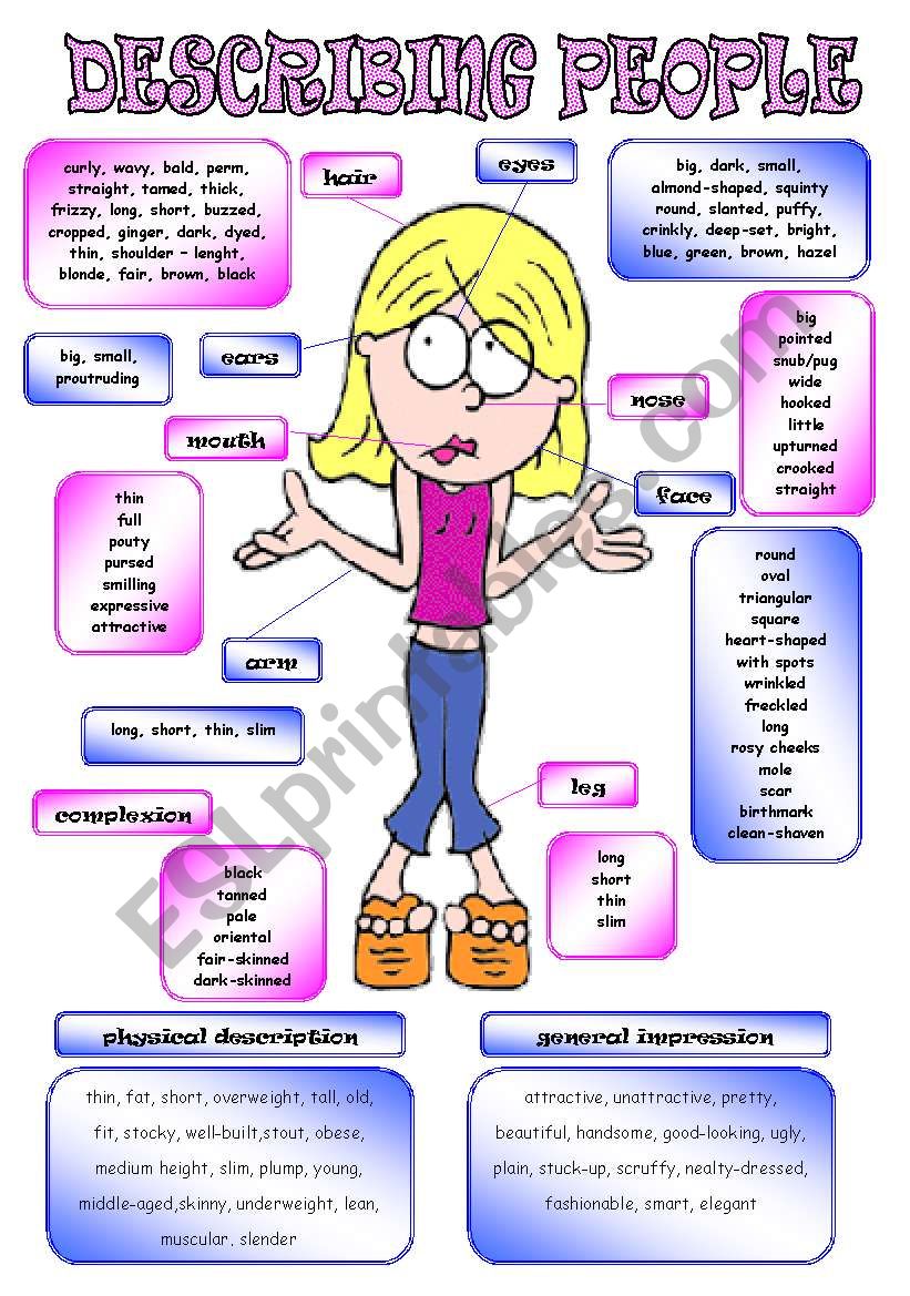 Describing people worksheet