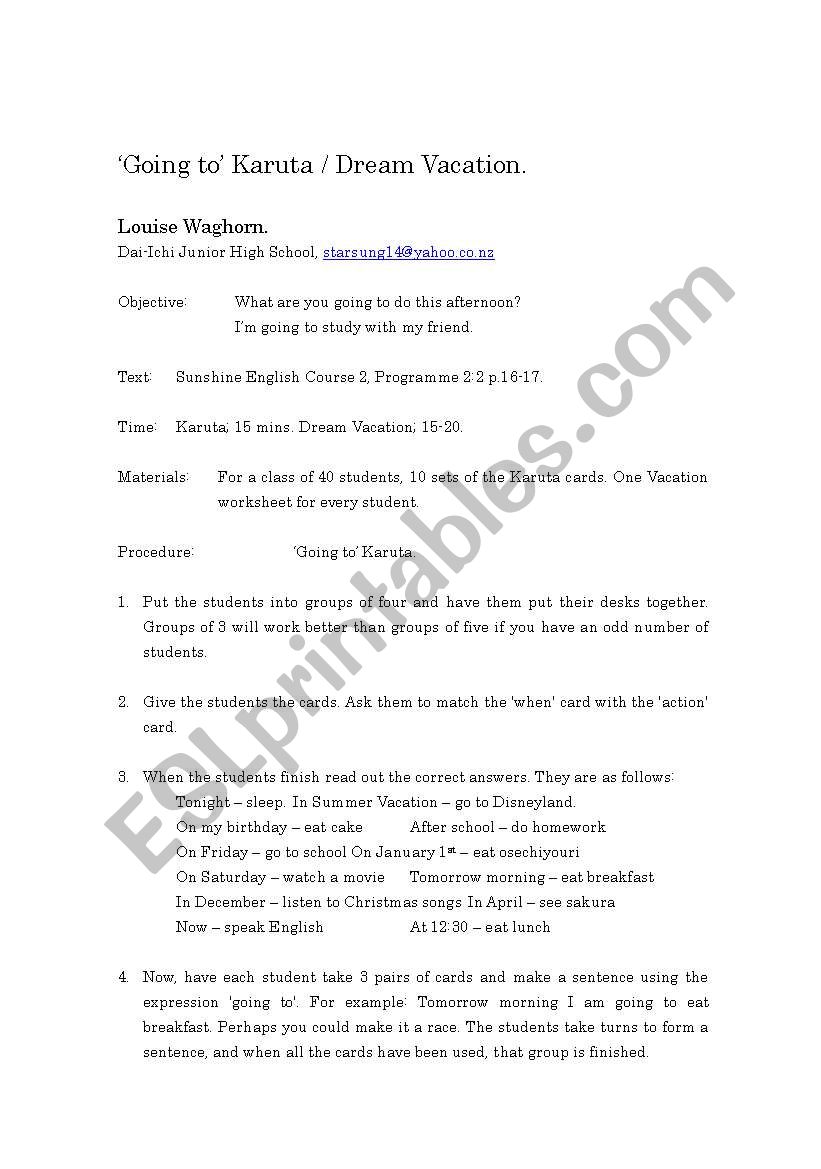 future worksheet