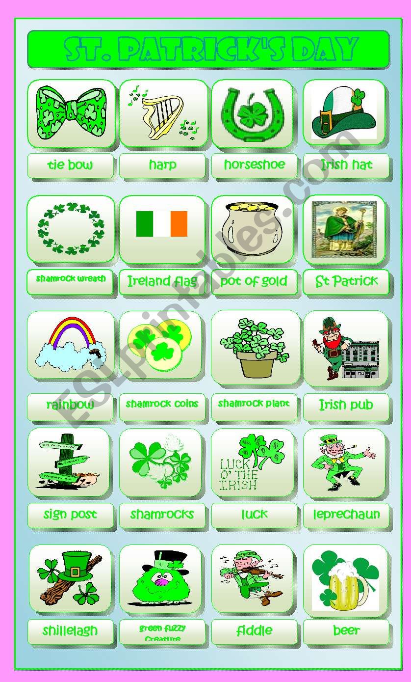 St Patricks Day worksheet