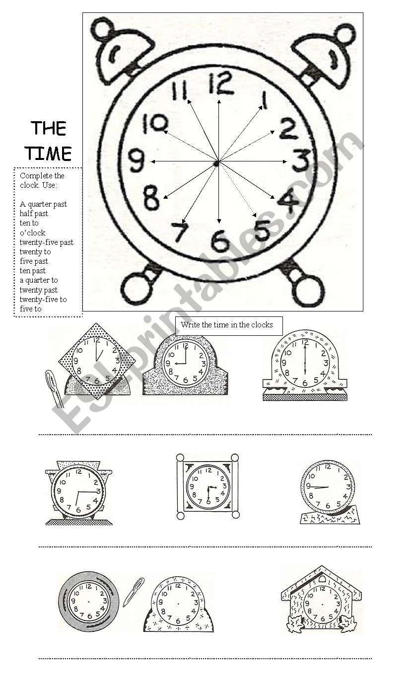 the time worksheet