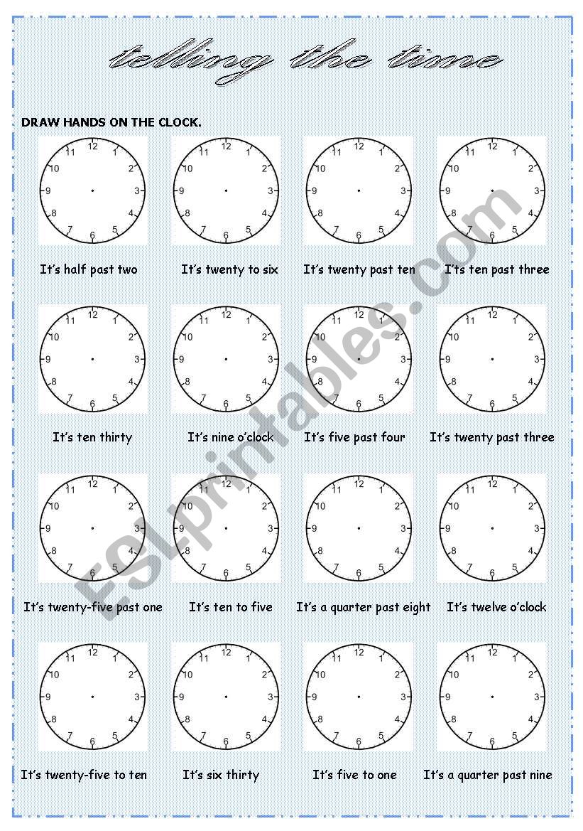 time worksheet