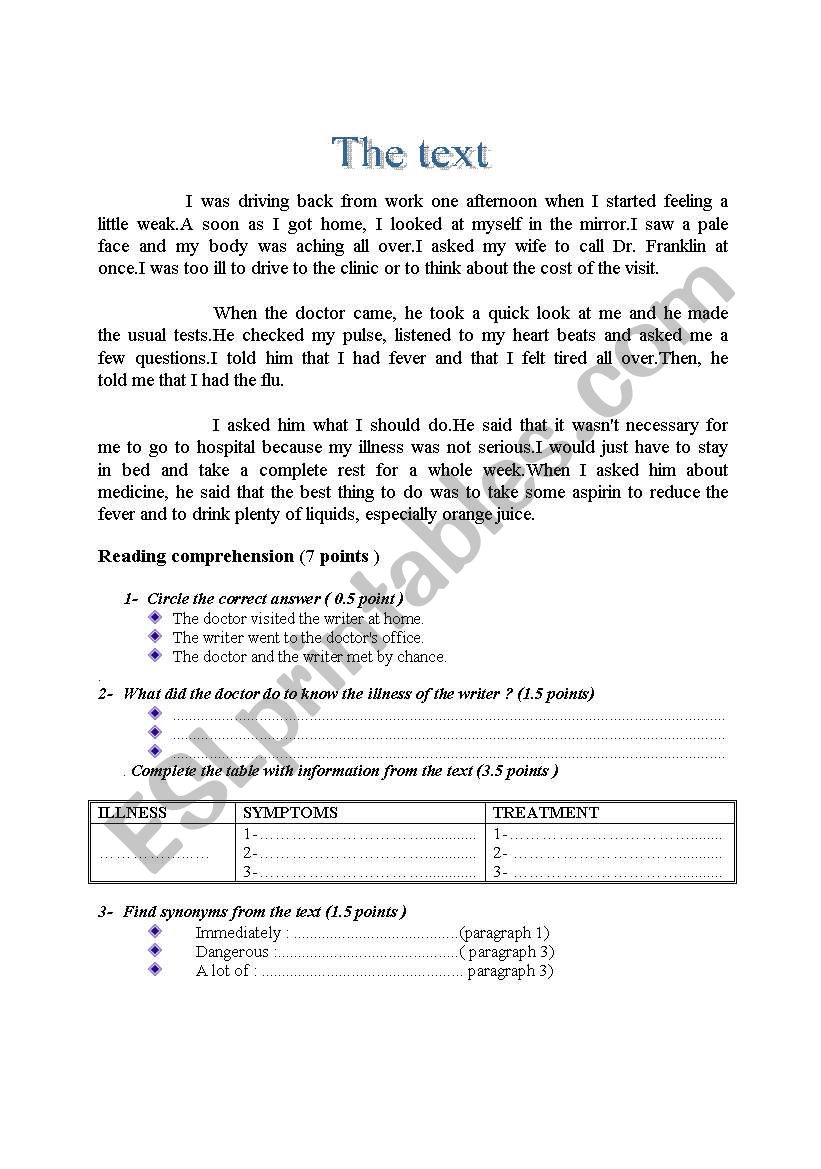  end of term test for intermediate students