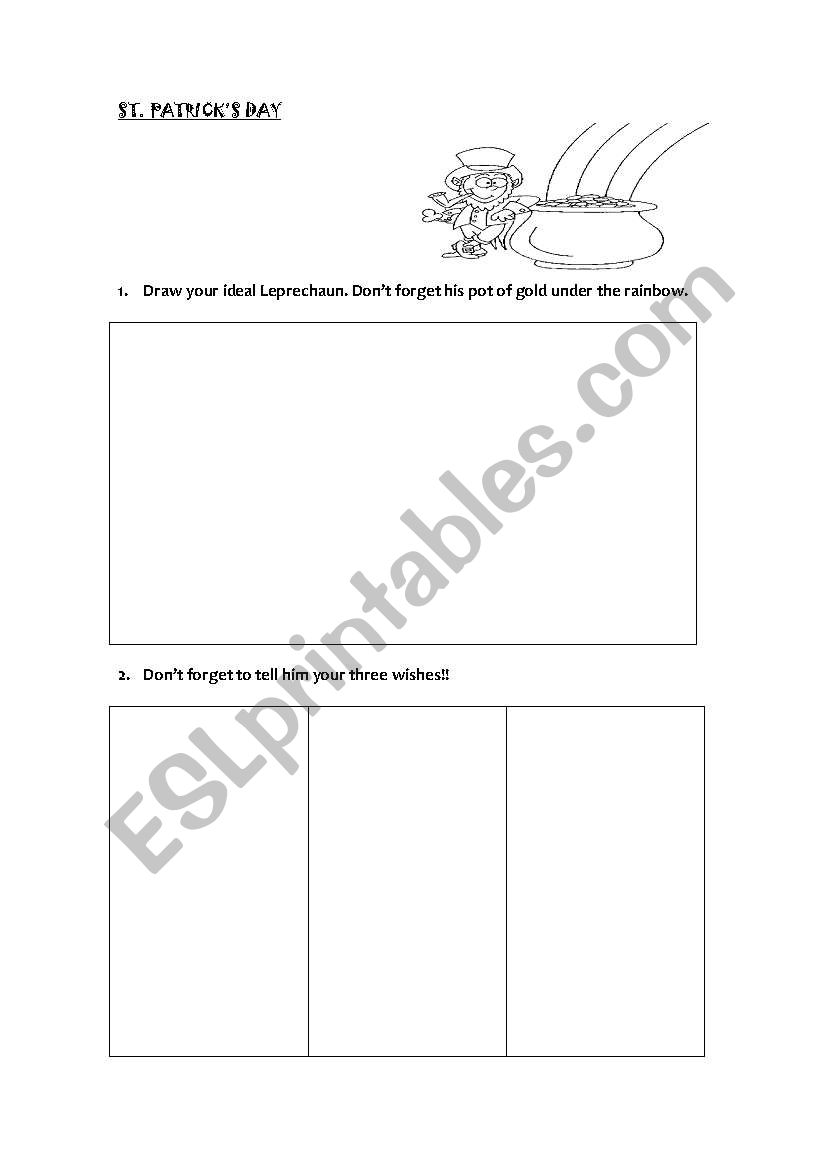 St. Patricks day worksheet