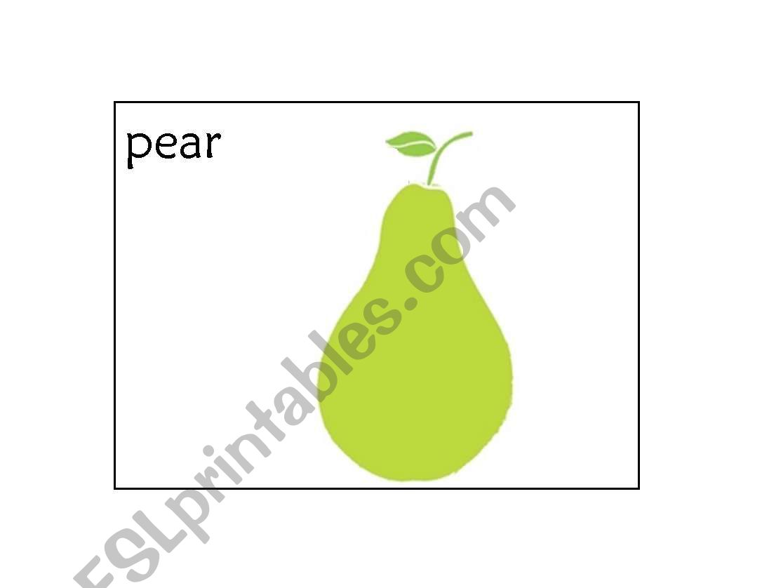 Fruits Flashcards worksheet