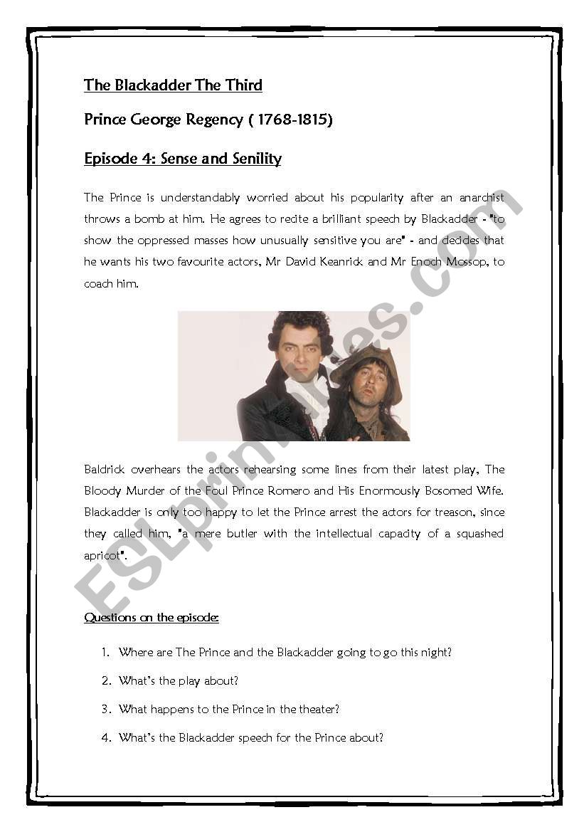 The Blackadder The Third, episode 4