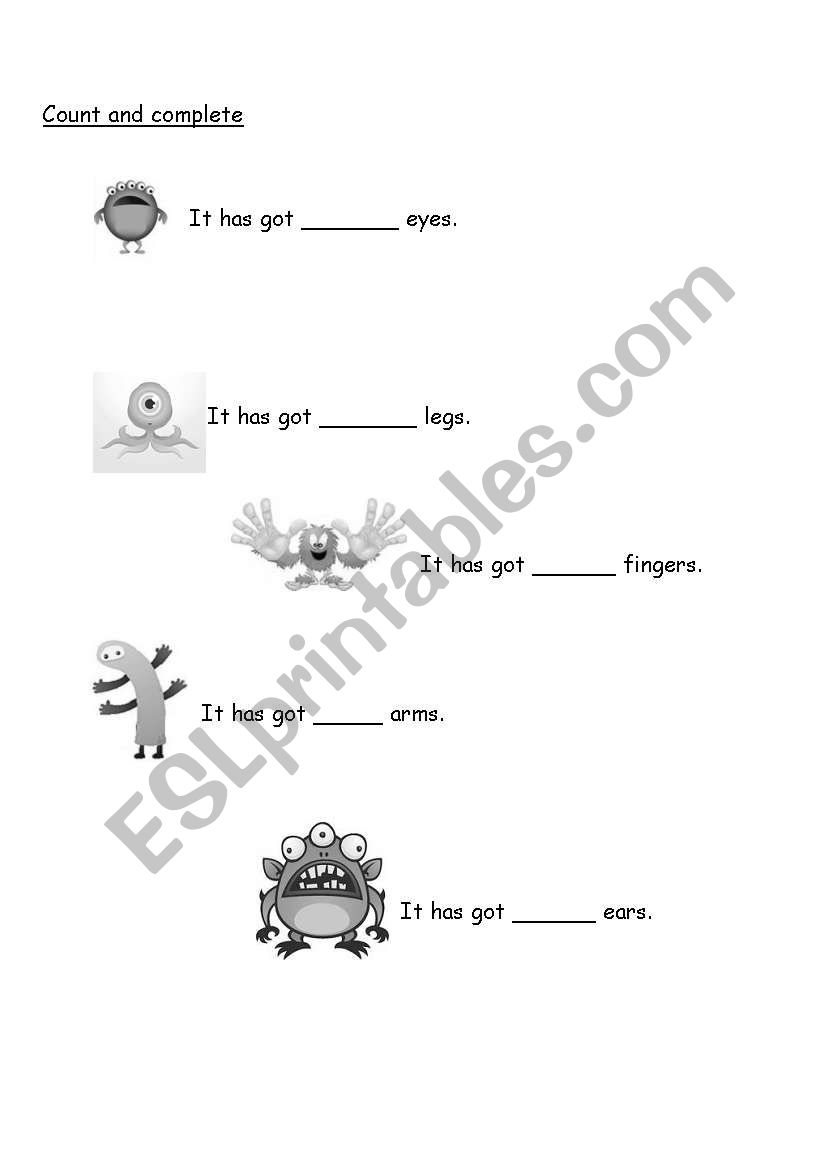 Look and write worksheet