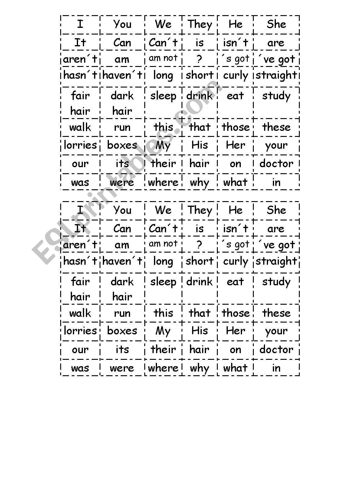 Word order worksheet