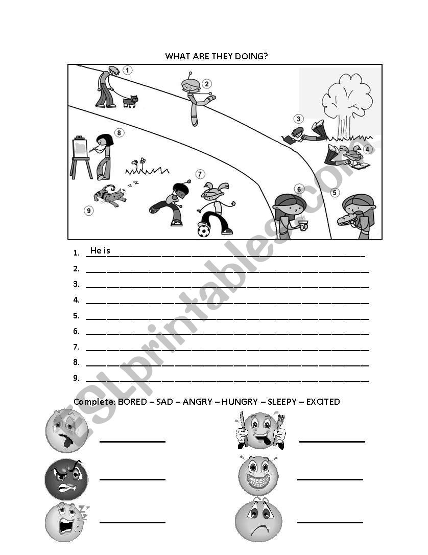 What are they doing? worksheet