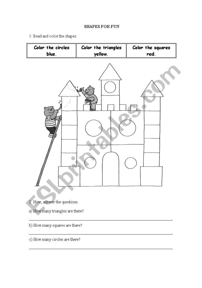 Shapes worksheet