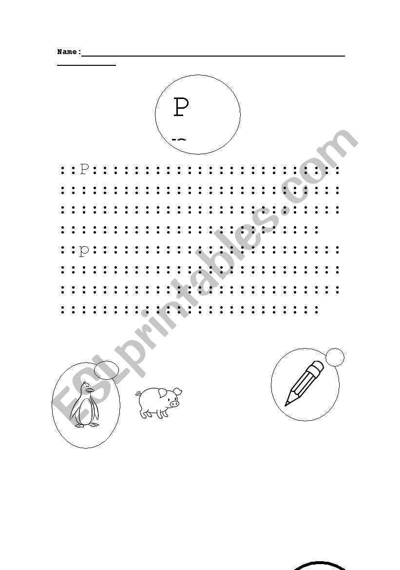PHONICS /p/ worksheet