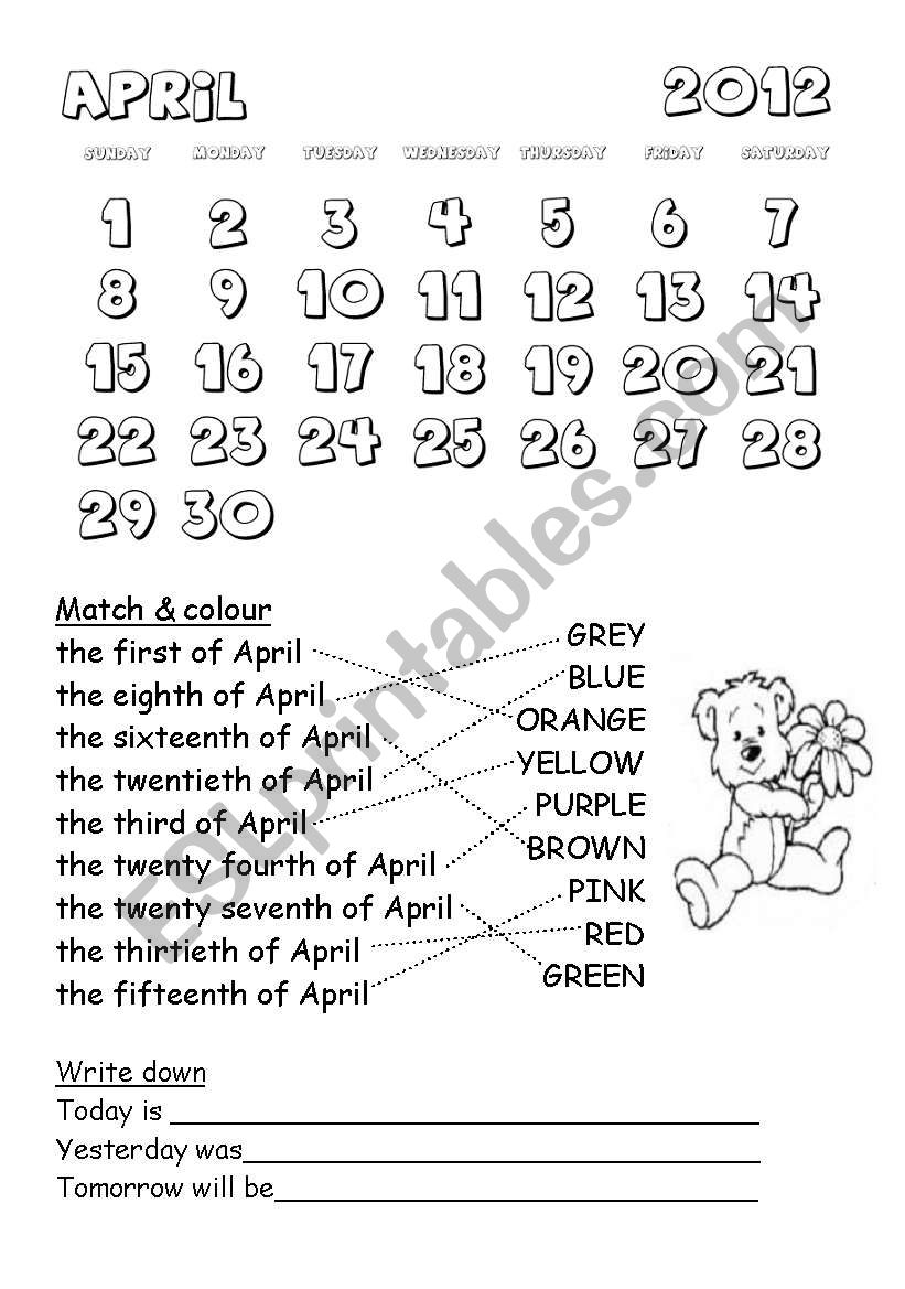 ORDINAL NUMBERS (part2) worksheet