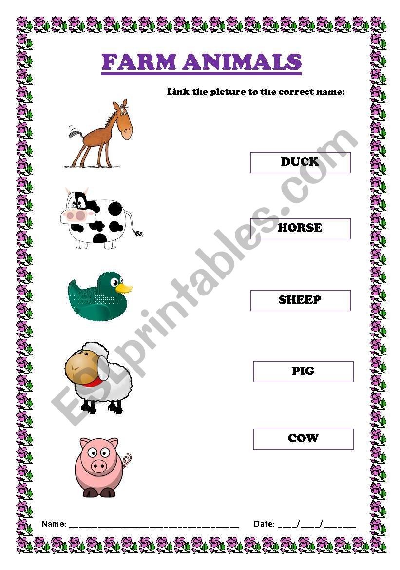 Farm Animals worksheet