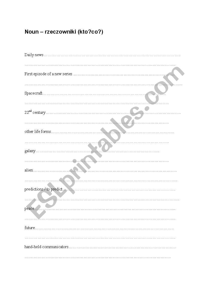 vocabulary exercises worksheet