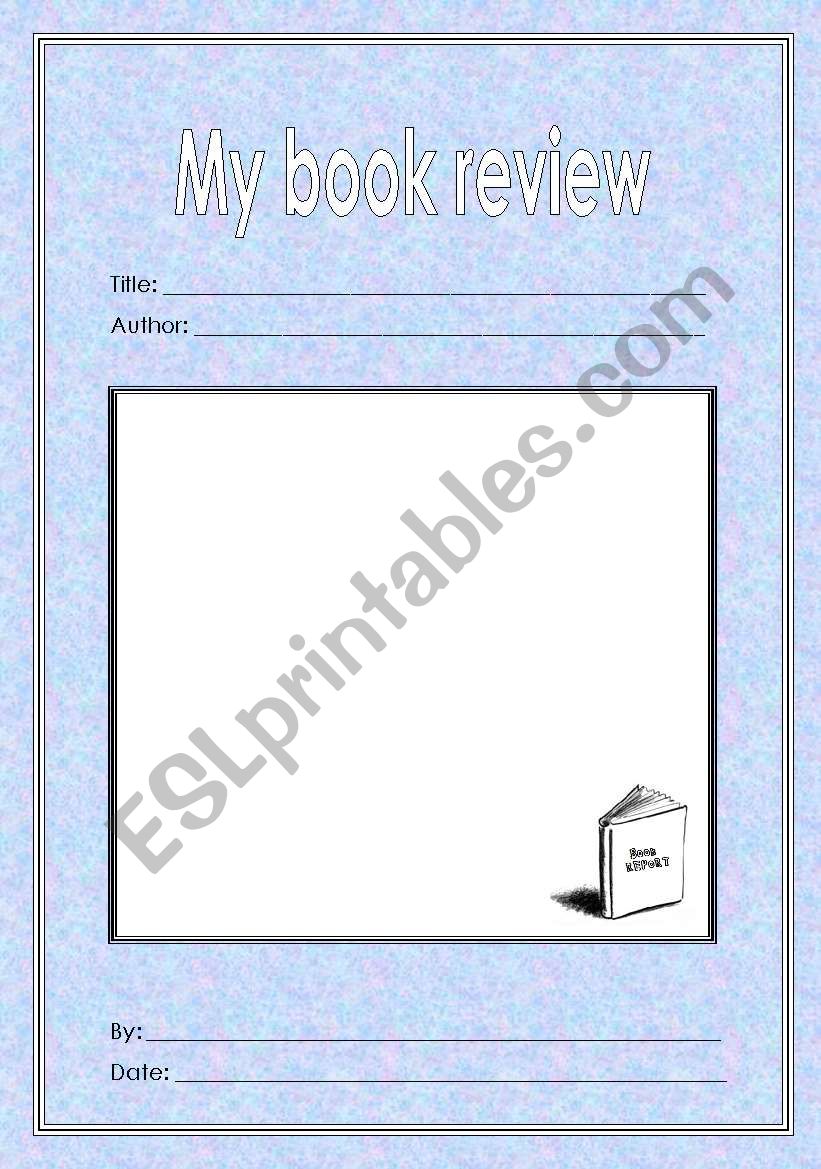 Book review worksheet worksheet